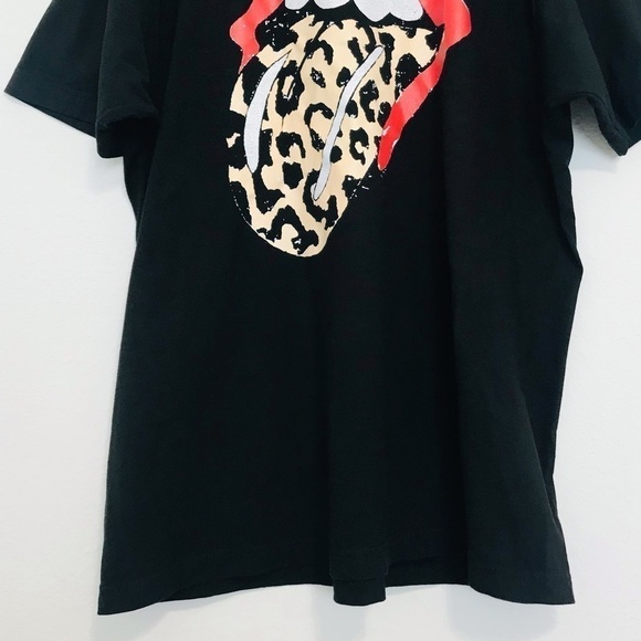 Tultex Red Lips Leopard Tongue Band Graphic T-Shirt Unisex XXL Top - Picture 5 of 10